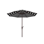 SAFAVIEH Hadire Inside Out Striped 9 Ft Crank Outdoor Umbrella