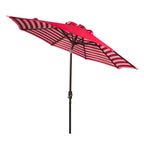 SAFAVIEH Hadire Inside Out Striped 9 Ft Crank Outdoor Umbrella