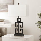 SAFAVIEH Lighting Chantelle Greek Antiqued Gold 29-inch Table Lamp (Set of 2) - 16W x 9D x 29H