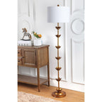 SAFAVIEH Lighting Doretha 64-inch Gold Leaf Led Floor Lamp - 15 x 15 x 63.5 - Antique Gold - 15Wx15Dx64H