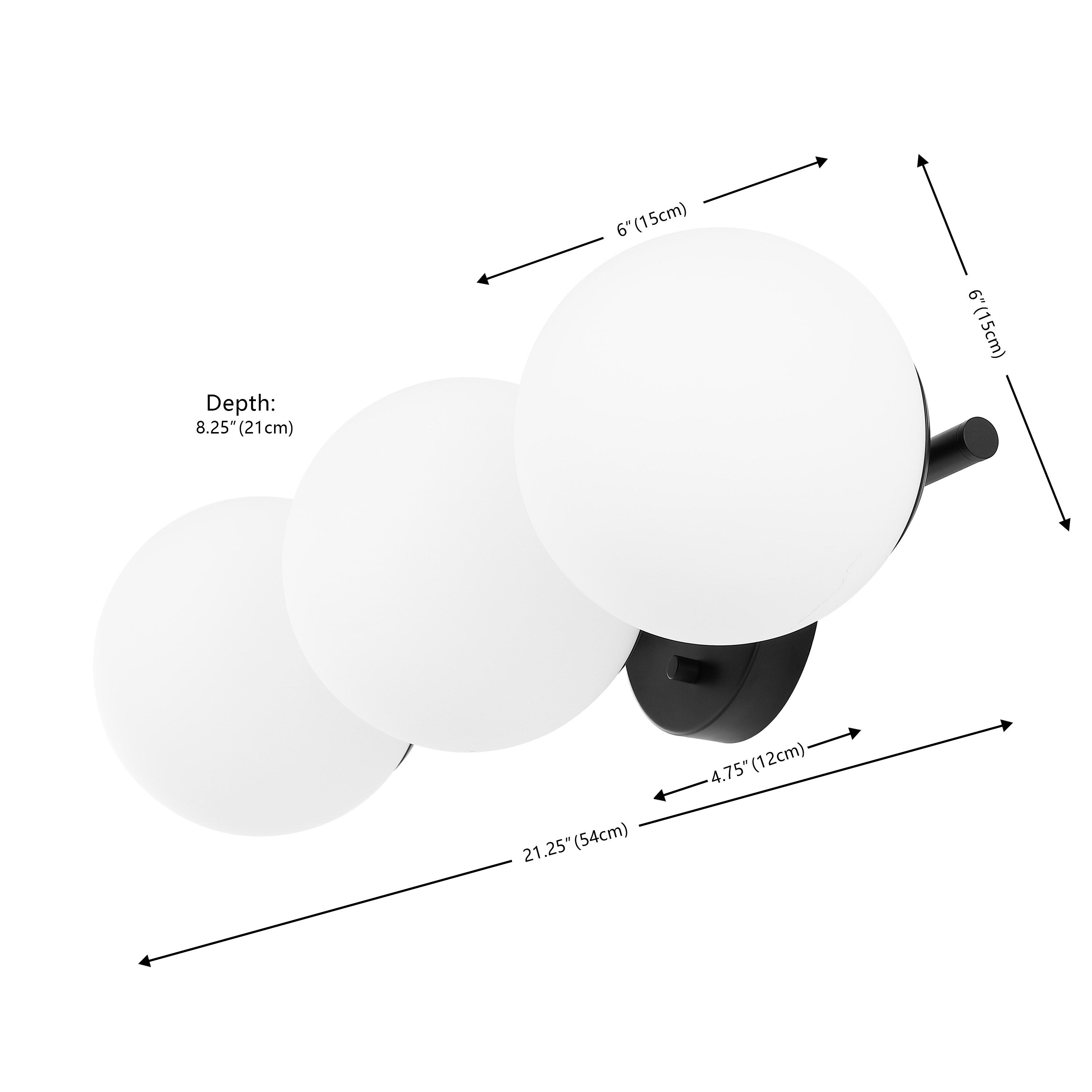 SAFAVIEH Lighting Lambrini 21 Traditional Wall Sconce (3-Bulb) - 6 W x 8 D x 21 H - 21Wx8Dx6H