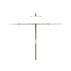 SAFAVIEH Outdoor Glauca 11-Foot Wooden Pulley Market Umbrella