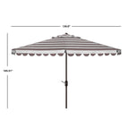 SAFAVIEH Outdoor Jaylee 11Ft Round Crank Umbrella