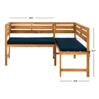 SAFAVIEH Outdoor Kenna 3-Piece Balcony Corner Lounge Set - 39Wx19Dx33H