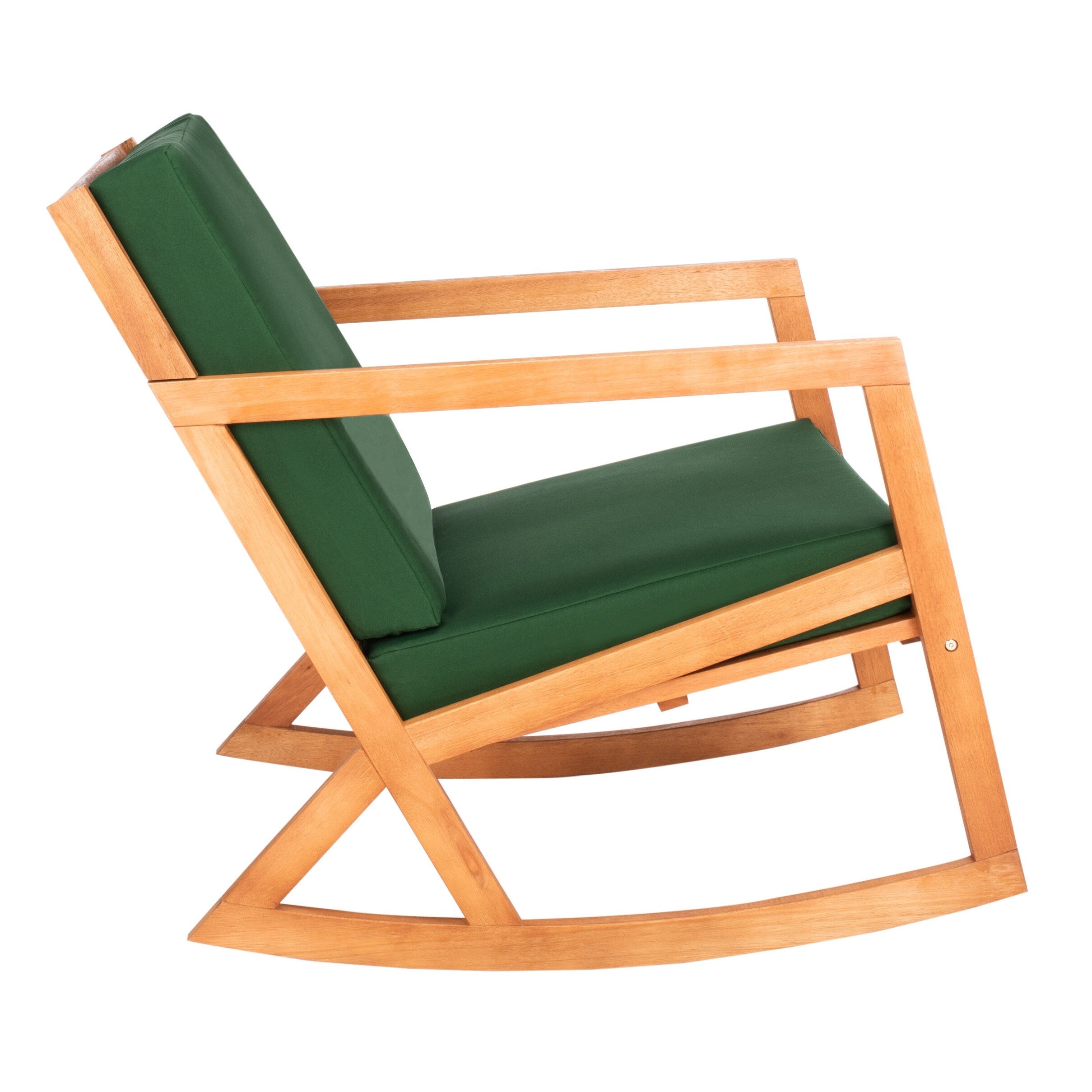 SAFAVIEH Outdoor Makaila Rocking Chair with Cushion - 26W x 31D x 38H