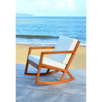 SAFAVIEH Outdoor Makaila Rocking Chair with Cushion - 26W x 31D x 38H
