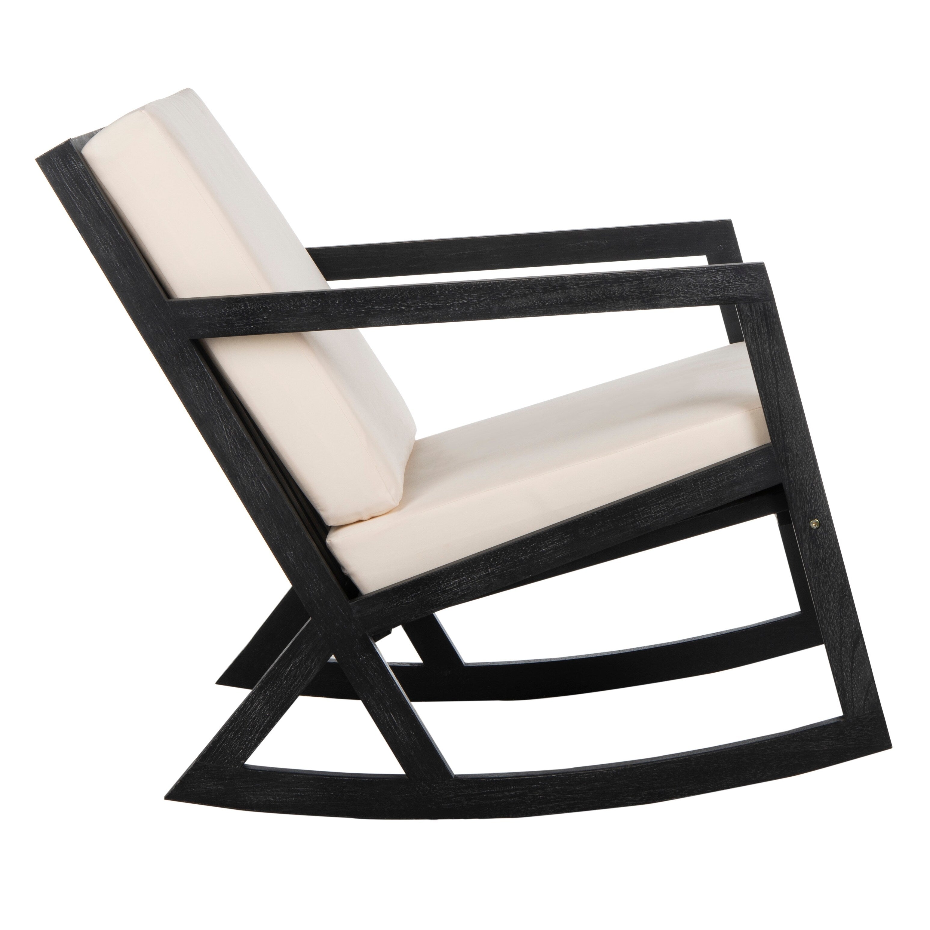 SAFAVIEH Outdoor Makaila Rocking Chair with Cushion - 26W x 31D x 38H