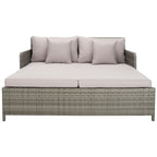 SAFAVIEH Outdoor Taniyah Wicker Daybed with Pillow & Cushions - 53W x 28D x 62H
