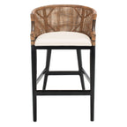 SAFAVIEH Virona Rattan 30-inch Bar Stool - 22.3 W x 20.5 L x 39 H - 22Wx21Dx39H