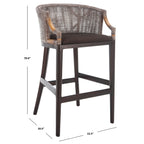 SAFAVIEH Virona Rattan 30-inch Bar Stool - 22.3 W x 20.5 L x 39 H - 22Wx21Dx39H