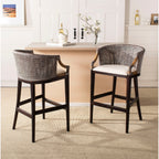 SAFAVIEH Virona Rattan 30-inch Bar Stool - 22.3 W x 20.5 L x 39 H - 22Wx21Dx39H