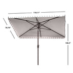 SAFAVIEH Zariah Rectangular 6'x10' Outdoor Umbrella with Valance