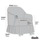 Calliope Skirted Armchair, Fern Green Velvet