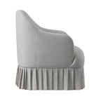 Calliope Skirted Armchair, Blue Striped