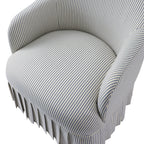 Calliope Skirted Armchair, Blue Striped