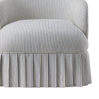 Calliope Skirted Armchair, Blue Striped