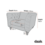 Ashby Chesterfield Armchair, Taupe Chenille