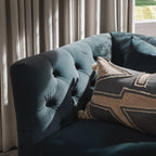 Ashby Chesterfield Armchair, Aegean Blue Velvet