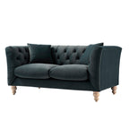 Ashby Chesterfield 2-Seater Sofa, Aegean Blue Velvet