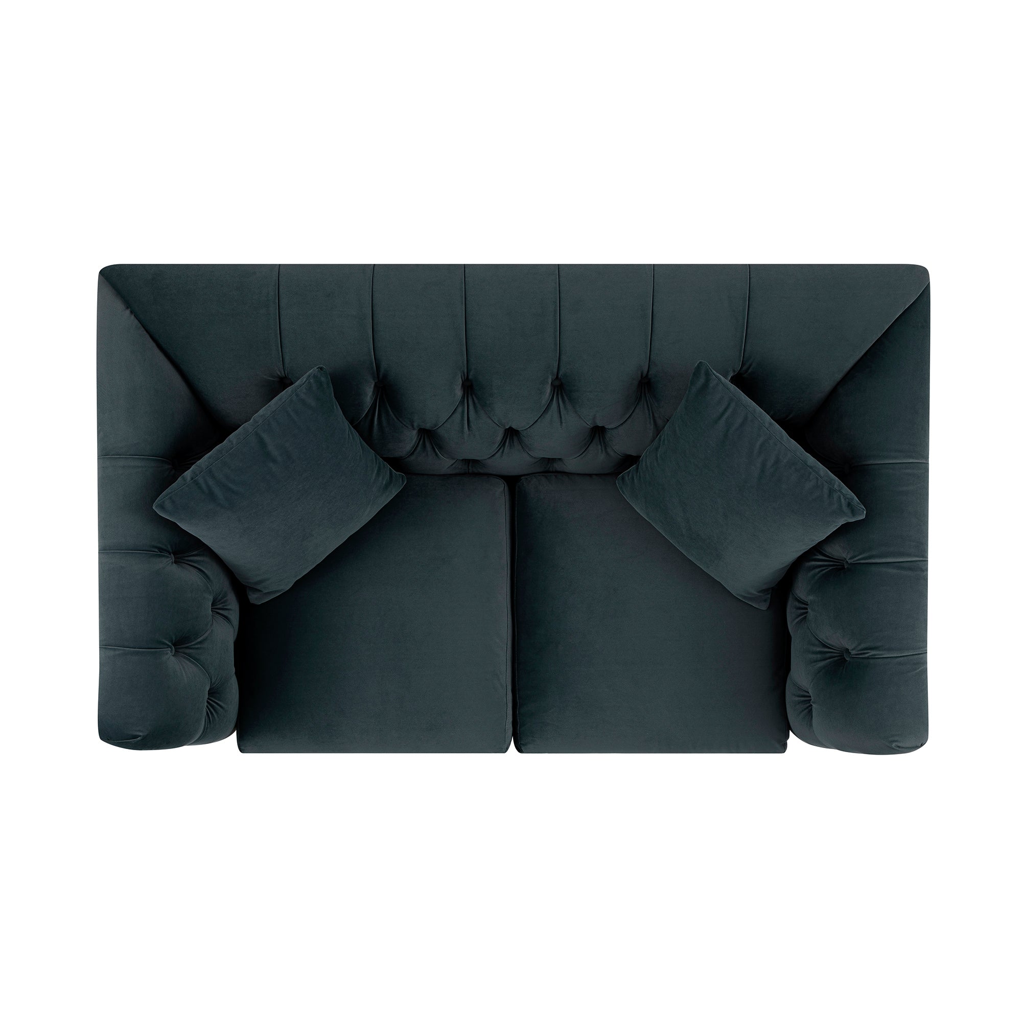 Ashby Chesterfield 2-Seater Sofa, Aegean Blue Velvet