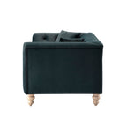 Ashby Chesterfield 2-Seater Sofa, Aegean Blue Velvet