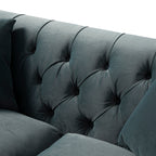 Ashby Chesterfield 2-Seater Sofa, Aegean Blue Velvet