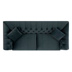 Ashby Chesterfield Large 3-Seater Sofa, Aegean Blue Velvet
