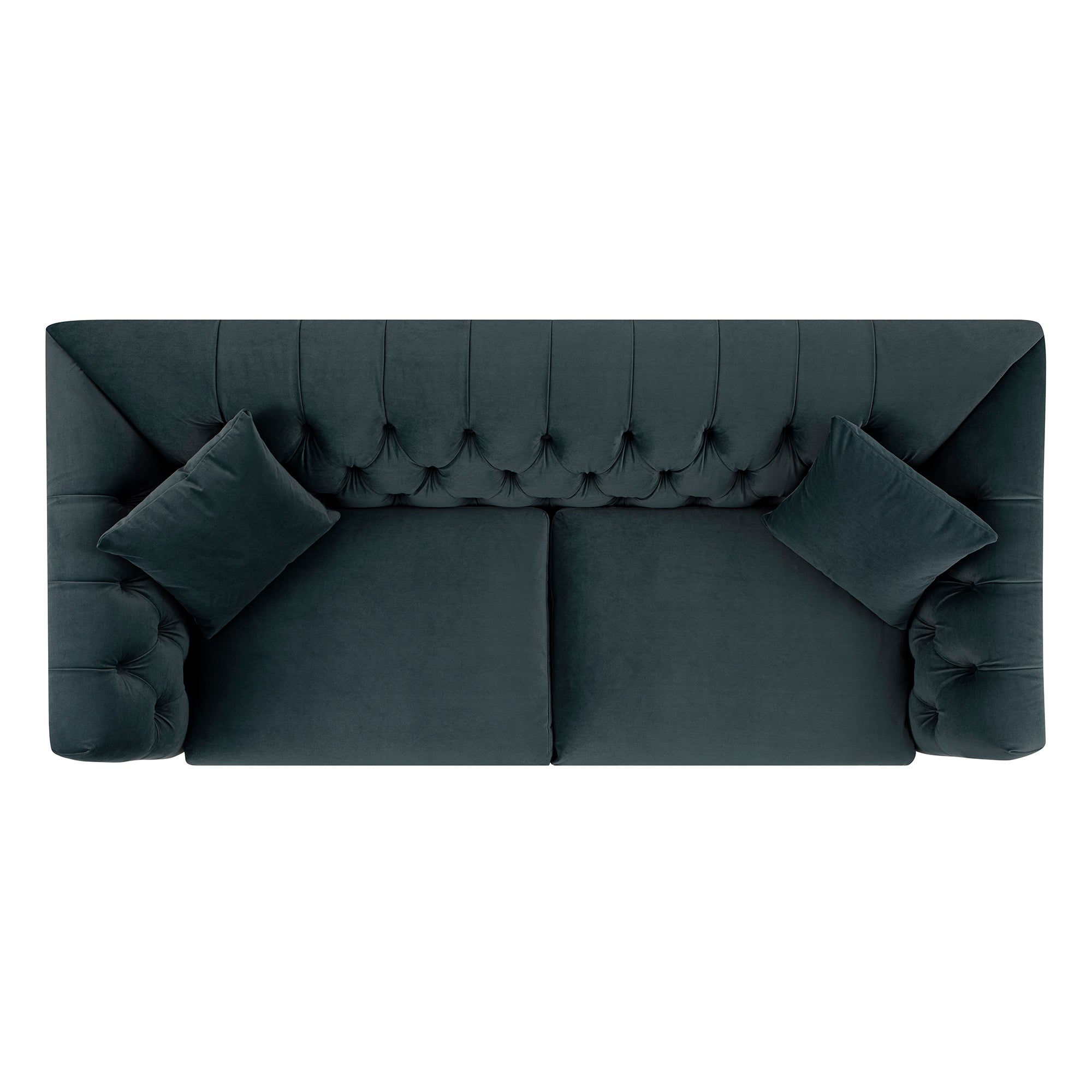 Ashby Chesterfield Large 3-Seater Sofa, Aegean Blue Velvet