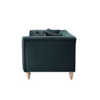 Ashby Chesterfield Large 3-Seater Sofa, Aegean Blue Velvet