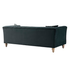 Ashby Chesterfield Large 3-Seater Sofa, Aegean Blue Velvet