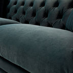 Ashby Chesterfield Large 3-Seater Sofa, Aegean Blue Velvet