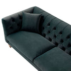 Ashby Chesterfield Large 3-Seater Sofa, Aegean Blue Velvet