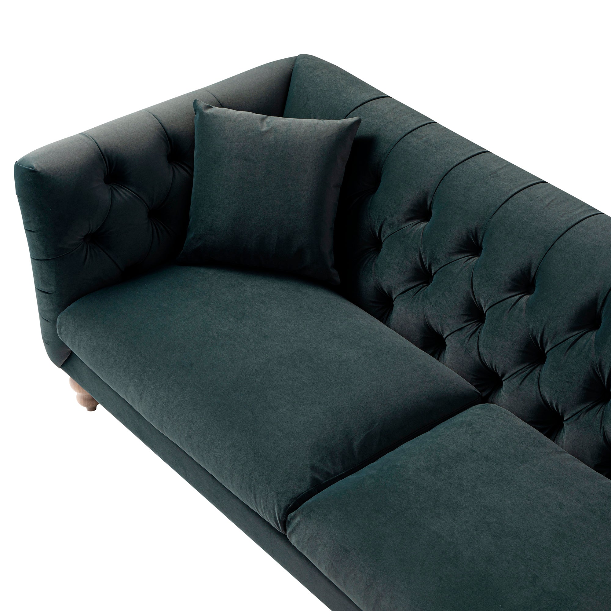 Ashby Chesterfield Large 3-Seater Sofa, Aegean Blue Velvet