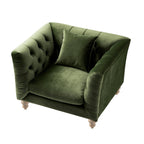Ashby Chesterfield Armchair, Fern Green Velvet