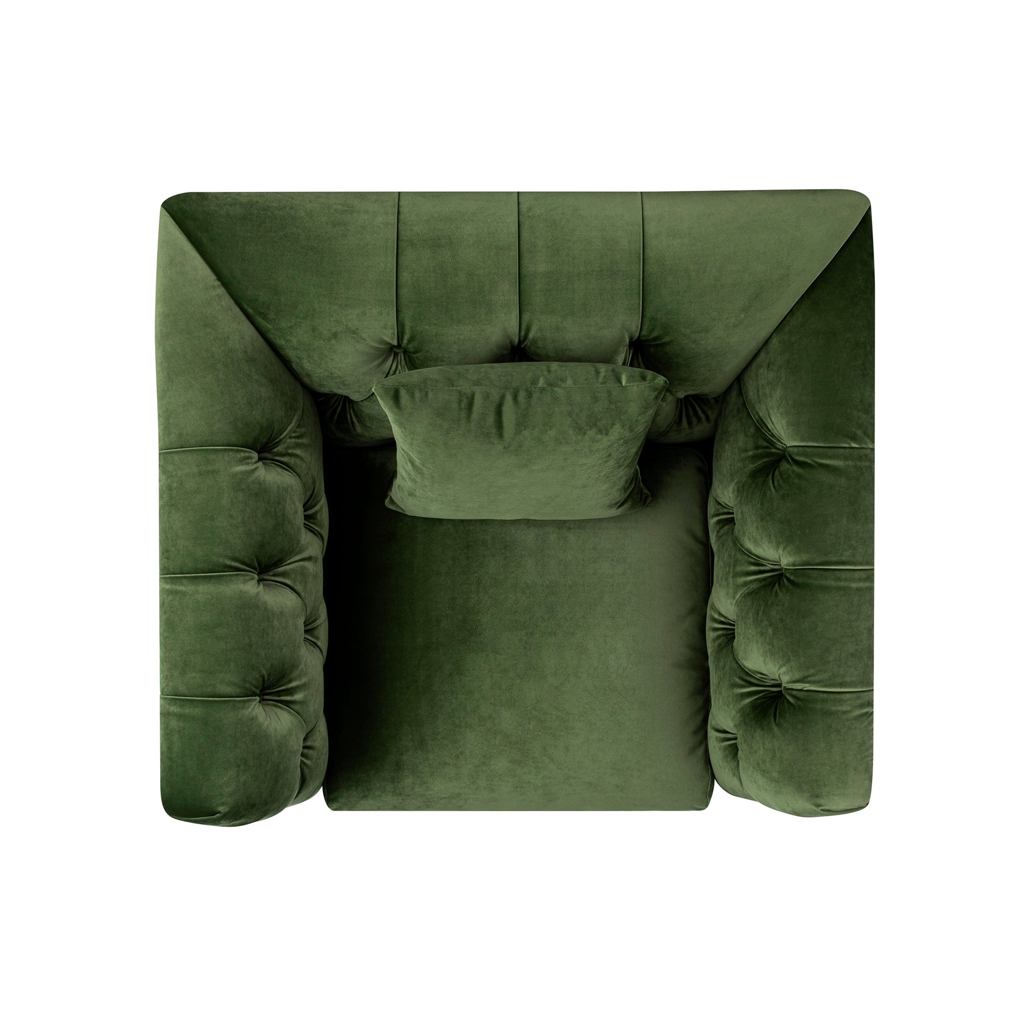 Ashby Chesterfield Armchair, Fern Green Velvet