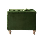 Ashby Chesterfield Armchair, Fern Green Velvet