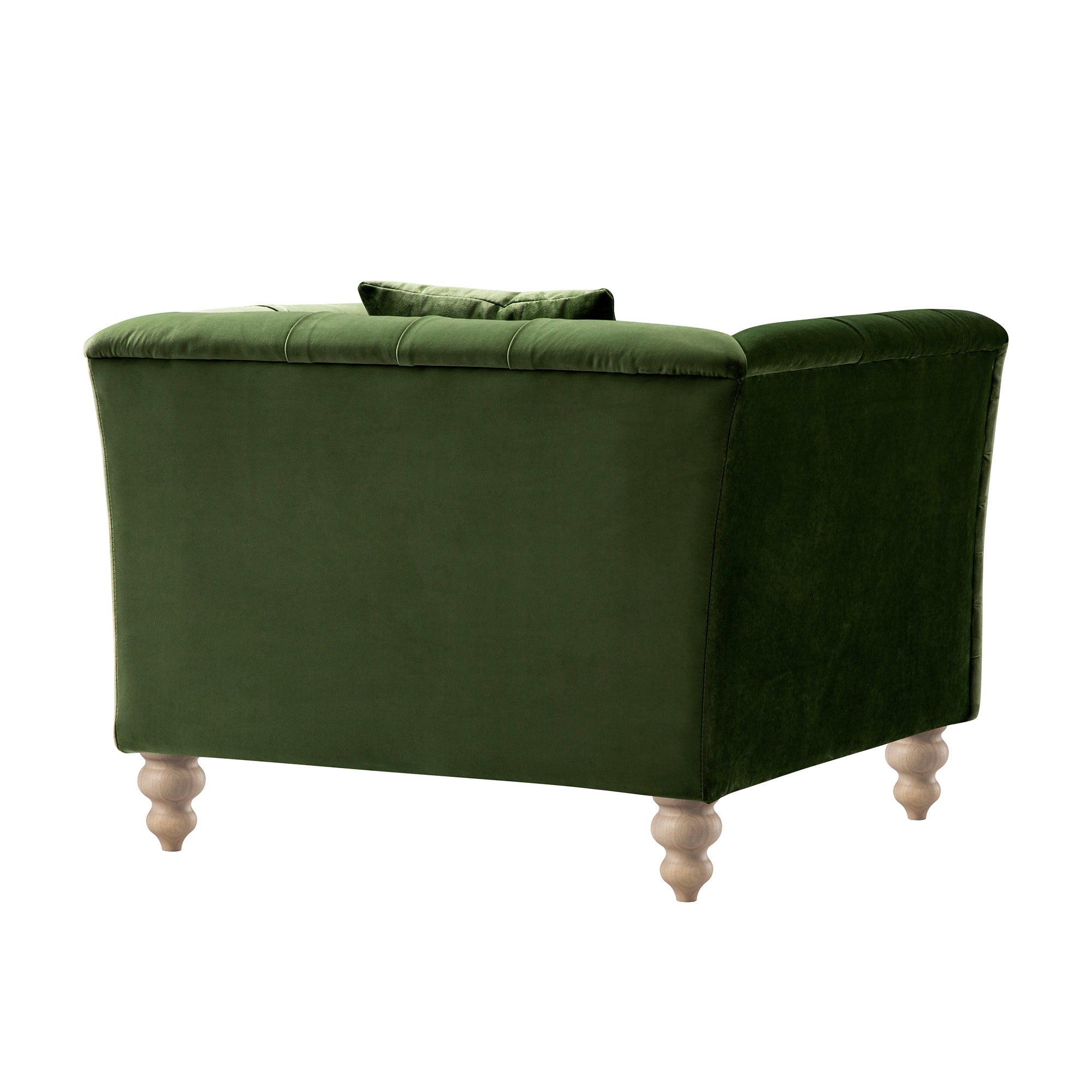 Ashby Chesterfield Armchair, Fern Green Velvet