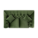 Ashby Chesterfield 2-Seater Sofa, Fern Green Velvet