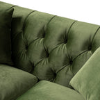 Ashby Chesterfield 2-Seater Sofa, Fern Green Velvet