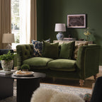 Ashby Chesterfield 2-Seater Sofa, Fern Green Velvet