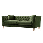 Ashby Chesterfield Large 3-Seater Sofa, Fern Green Velvet