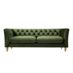 Ashby Chesterfield Large 3-Seater Sofa, Fern Green Velvet