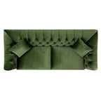 Ashby Chesterfield Large 3-Seater Sofa, Fern Green Velvet