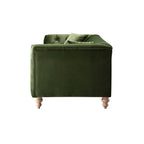 Ashby Chesterfield Large 3-Seater Sofa, Fern Green Velvet