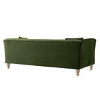Ashby Chesterfield Large 3-Seater Sofa, Fern Green Velvet
