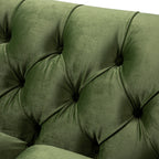 Ashby Chesterfield Large 3-Seater Sofa, Fern Green Velvet