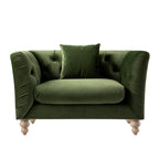 Ashby Chesterfield Loveseat, Fern Green Velvet