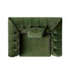 Ashby Chesterfield Loveseat, Fern Green Velvet