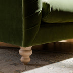 Ashby Chesterfield Loveseat, Fern Green Velvet