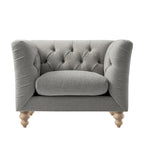 Ashby Chesterfield Armchair, Mist Grey Chenille